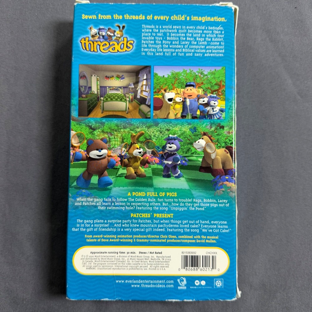 Threads A Pond Full of Pigs Patches Present VHS Everland Entertainment Kids 2000 - Picture 2 of 3